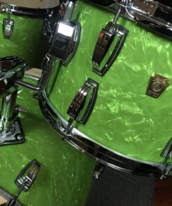 Ludwig USA Classic Maple Downbeat Emerald Pearl With VMP Inlays 3pc Kit 12, 14, 20