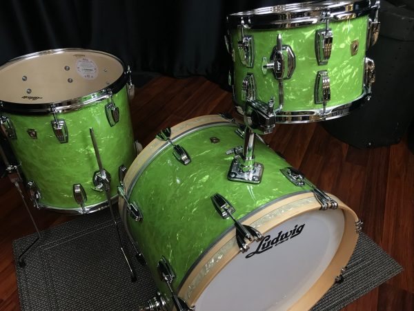 Ludwig USA Classic Maple Downbeat Emerald Pearl With VMP Inlays 3pc Kit