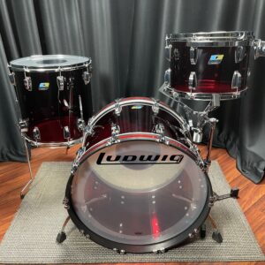 Ludwig Limited Red Fab Vistalite Set front view