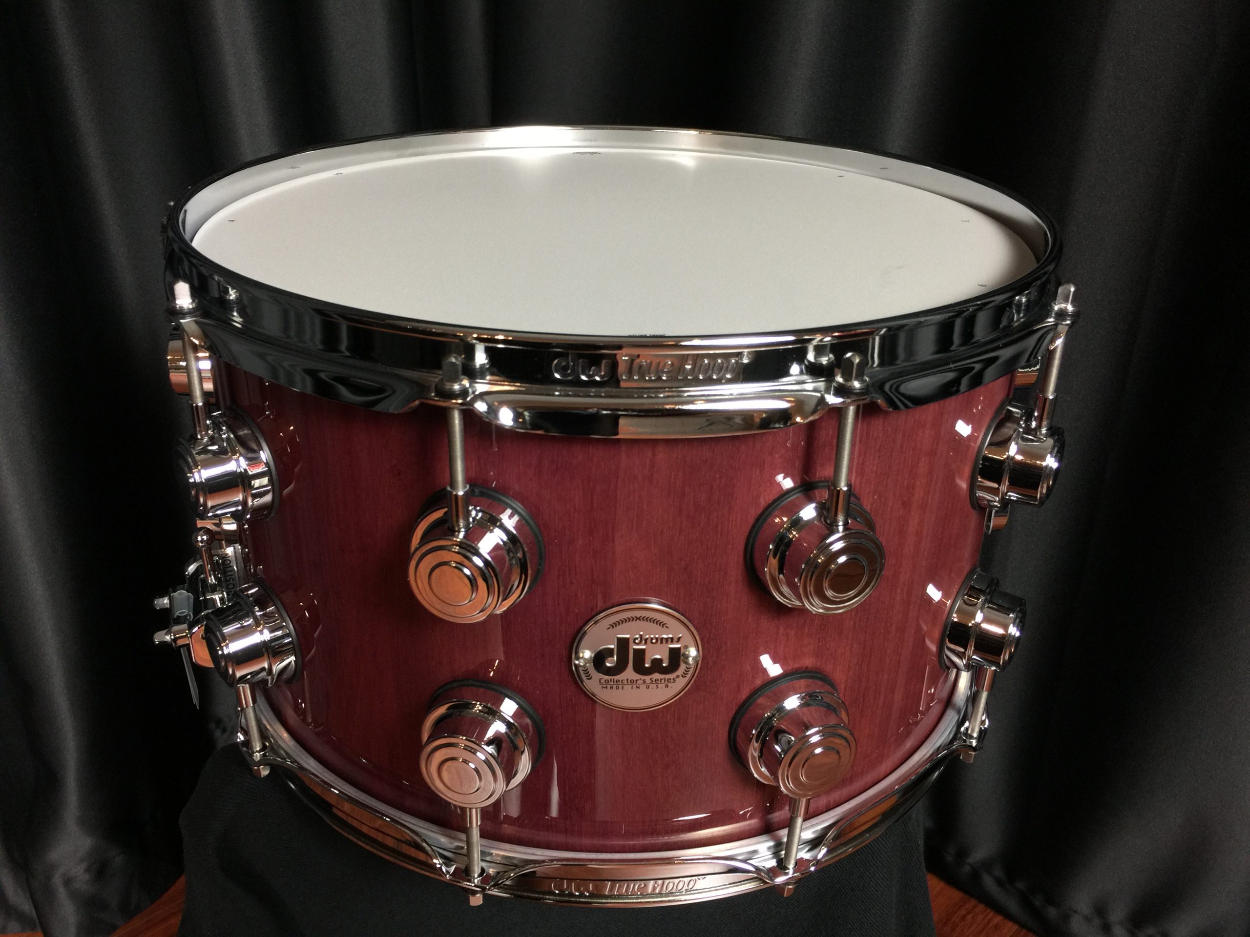 DW DW Collector´s Purple Heart Snare in "Quilted Maple" 14x8" mit Nickel HW 