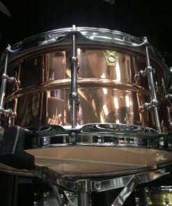 Ludwig USA Drums LC662T Polished Copper Phonic 6.5×14 Snare Drum w/ Tube Lugs