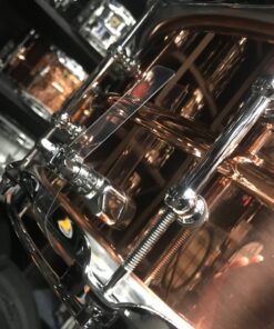 Ludwig USA Drums LC662T Polished Copper Phonic 6.5×14 Snare Drum w/ Tube Lugs