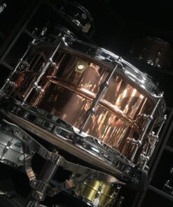 Ludwig USA Drums LC662T Polished Copper Phonic 6.5×14 Snare Drum w/ Tube Lugs