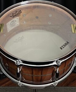 Tama Star Factory Vault 6.5 by 14 Mahogany Snare Drum Caramel Tineo Burst Bottom View
