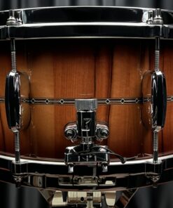 Tama Star Factory Vault 6.5 by 14 Mahogany Snare Drum Caramel Tineo Burst Butt View