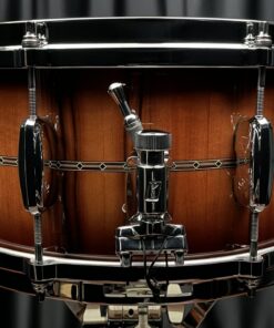 Tama Star Factory Vault 6.5 by 14 Mahogany Snare Drum Caramel Tineo Burst Throw Off View