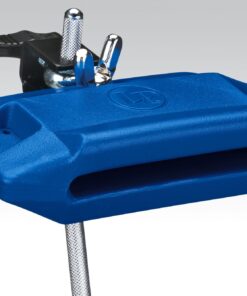 Latin Percussion LP1205 Blue Jam Block with Bracket High Pitch Synthetic Wood Block Front View