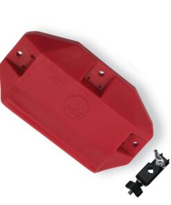 Latin Percussion LP1207 Red Jam Block With Bracket Medium Pitch Synthetic Wood Block