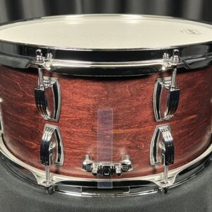 Snare Butt on Ludwig USA Classic Maple 6.5x14 8-Lug Snare. Satin Mahogany finish.
