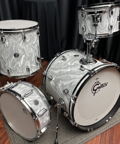 Gretsch White Satin Flame Catalina Club Jazz 12, 14, 18 and Snare CT1-J484-WSF 9 Gretsch White Satin Flame Catalina Club Jazz 12, 14, 18 and Snare CT1-J484-WSF