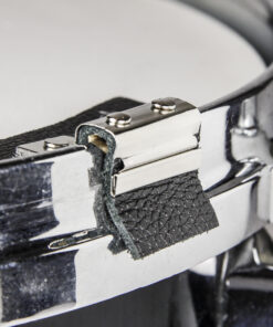 Snareweight USA M1b Black Drum Dampener Leather Tone Control 10 Snareweight M1B Black side view