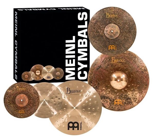 Meinl Mike Johnston cymbal pack with 14 inch Byzance extra dry medium Hi Hats, 20 inch Byzance extra thin hammered crash, 21 inch Byzance Mike Johnston signature transition ride, plus a free 18 inch Byzance extra dry thin Crash