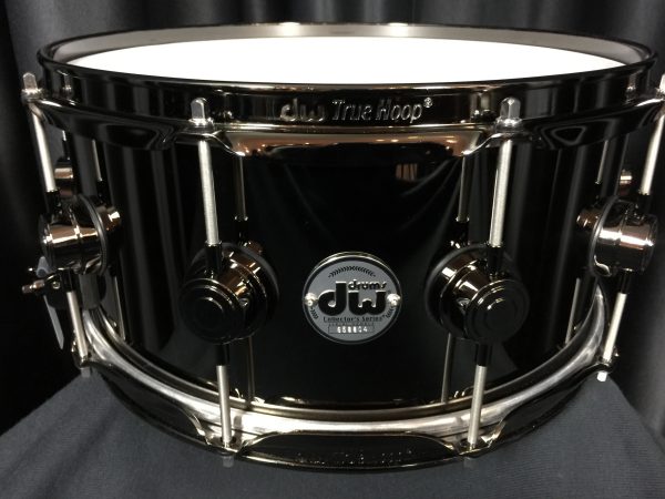 DW Black Nickel Over Brass Collector's series 6.5x14 snare drum with black nickel shell hardware