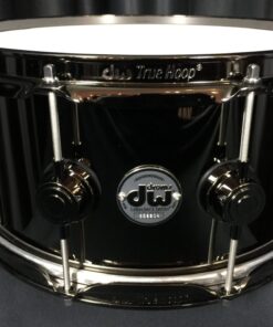 DW Black Nickel Over Brass Collector's series 6.5x14 snare drum with black nickel shell hardware