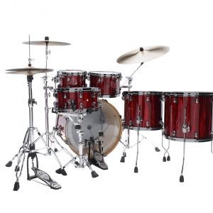Tama Drums Starclassic Performer Limited Crimson Red Waterfall 5pc Maple and Birch kit back view