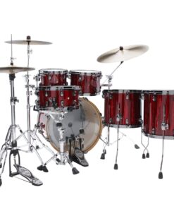 Tama Drums Starclassic Performer Limited Crimson Red Waterfall 5pc Maple and Birch kit back view