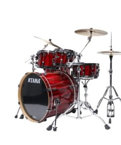 Tama Drums Starclassic Performer Limited Crimson Red Waterfall 5pc Maple and Birch kit front side view