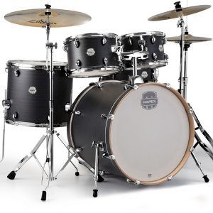 Mapex Storm Series 5pc Set with Hardware Ebony Blue Grain finish. 10 tom 12 tom 16 floor tom 22 bass drum chrome hardware. Includes chrome cymbals stands hi-hat stand snare stand and bass drum pedal