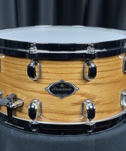 Tama Used BB 7x14 Snare Drum Gloss White Oak Logo View
