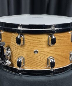 Tama Used BB 7x14 Snare Drum Gloss White Oak Side View