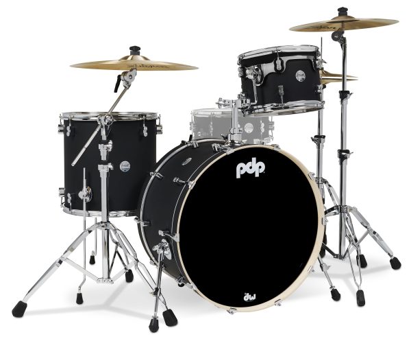 PDP Concept Maple 3pc Set 13in. mounted tom, 16in. floor tom, 24in. bass drum.