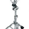 Tama HS800W Snare Drum Stand with chrome finish. Snare basket. Omni-Ball Tilter. Tripod bass. Heavy duty rubber feet. Goes from 19 1/2 in. to 26 3/8 in. tall. Fits most snares 12 in. to 15 in. diameter