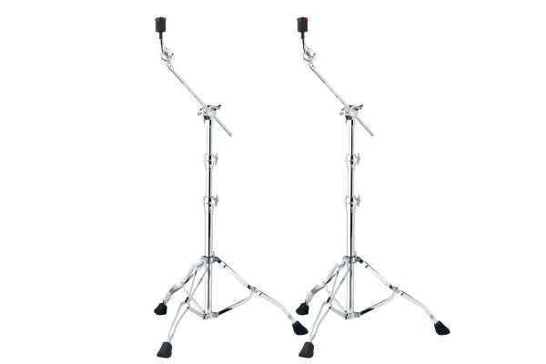 Tama RoadPro HC83BWX2 Cymbal stand 2 pack chrome. Showing both stands.