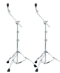 Tama RoadPro HC83BWX2 Cymbal stand 2 pack chrome. Showing both stands.