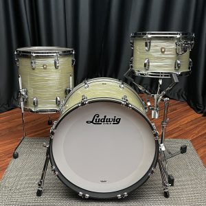 Ludwig Classic Maple 12 14, 20 set in Olive Oyster finish. Front view.