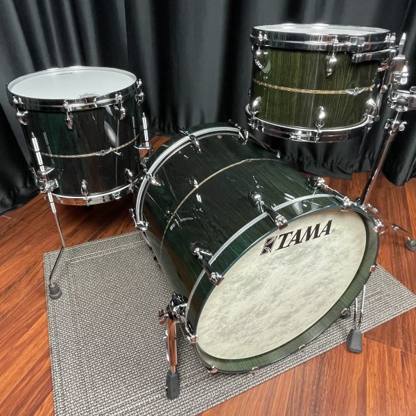 Tama Star Bubinga three piece B stock drum set in Dark Green Cordia