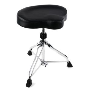 Tama HT250 First Chair black vinyl top drum throne front