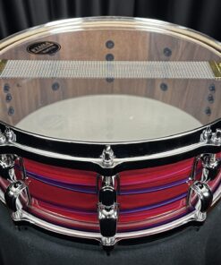 Tama Starclassic WB five and one half inch by fourteen inch snare drum in Lacquer Phantasm Oyster snare side