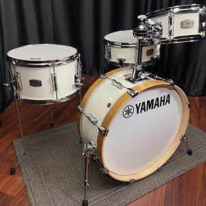 Yamaha Stage Custom Hip four piece drum set in Classic White finish