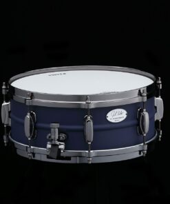 Tama Limited Edition Lil John Roberts snare drum five point five by fourteen inch snare drum only one hundred fifty worldwide deep blue anodized finish with black nickel hardware snare butt