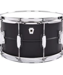 Ludwig eight by fourteen black beauty snare drum in a flat black finish