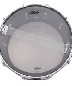 Ludwig USA Flat Black Beauty 8×14 Brass Snare Drum LB4291 7 Ludwig eight by fourteen black beauty snare drum in a flat black finish showing interior