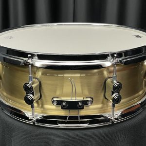 PDP Dual-beaded 1mm Natural Satin Brushed Brass five by fourteen Snare Drum snare butt