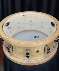 PDP Concept Maple 6.5x14 20 Ply Snare Drum With Maple Hoops 7 Pacific drum company six point five by fourteen inch concept maple snare drum with maple counterhoops in a natural maple finish snare side