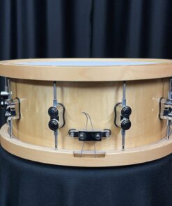 PDP Concept Maple 6.5x14 20 Ply Snare Drum With Maple Hoops 6 Pacific drum company six point five by fourteen inch concept maple snare drum with maple counterhoops in a natural maple finish snare butt