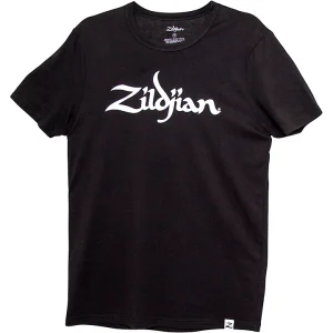Zildjian Tee Shirt Black with classic white zildjian logo front