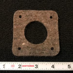 Ludwig gray felt bass drum mount gasket for p1610d with large center hole and four bolt hols