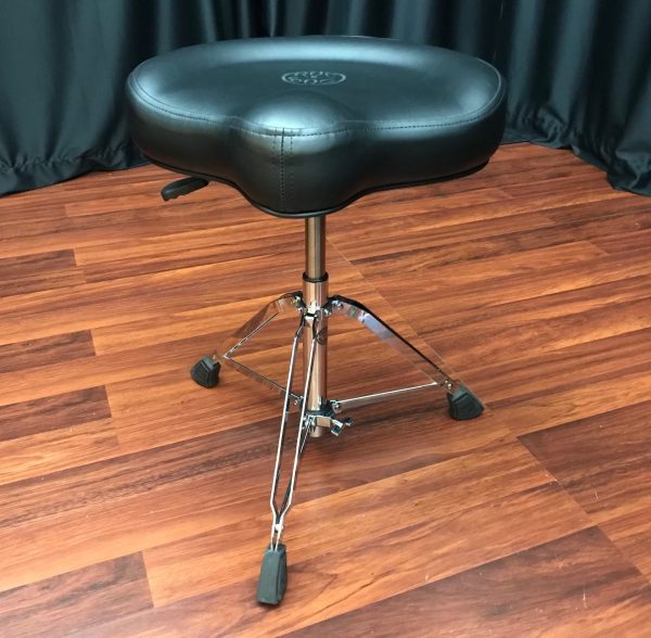 Roc n soc black vinyl saddle seat throne with chrome pneumatic base
