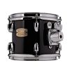 Yamaha eight inch diameter by seven inch deep stage custom birch tom with chrome hardware in raven black lacquer finish