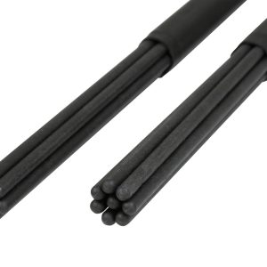 Kuppmen Carbon Fiber rods are black with a seven dowel bundle at one end showing bundle