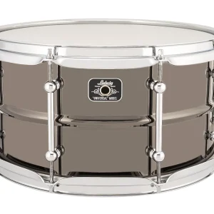 ludwig seven by thirteen universal brass snare drum with chrome hardware