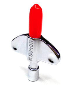 Sonor Protean drum key in chrome finish with orange silicone handle
