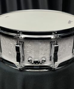 Ludwig Drums Classic Maple USA 5×14 White Marine Pearl Snare Drum 6 Ludwig USA Classic Maple White Marine Pearl five by fourteen snare drum snare butt