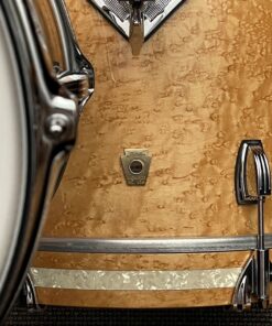 Ludwig USA Classic Maple Birdseye Inside and Out Downbeat Set Inlay Close