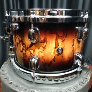 used tama molten brown burst ten inch tom from back