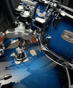 Yamaha Stage Custom Birch Deep Blue Sunburst Five Piece Set with Twenty Inch Bass Drum Close Up